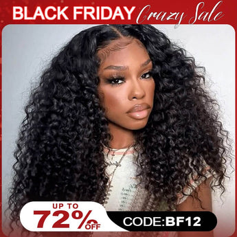 Aligrace Kinky Curly 6x5 Pre-Bleached Small Knots Transparent Lace Wear Go Glueless Wig