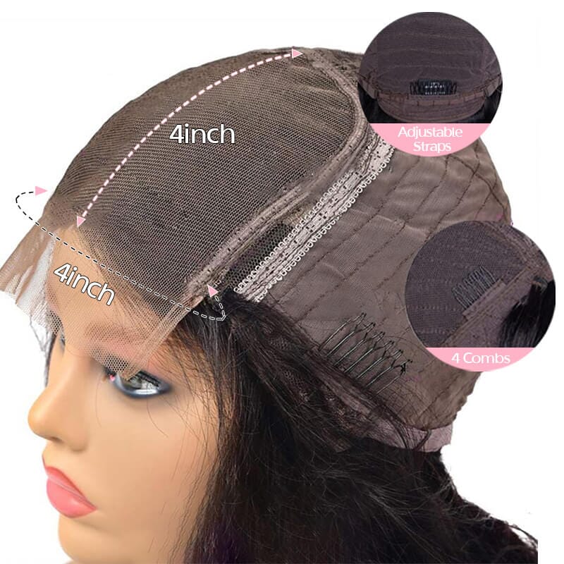 Aligrace 4X4 Closure Deep Wave Human Hair Wigs