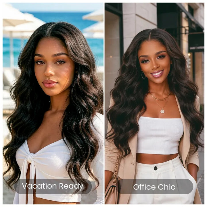 Casual and office hairstyles with the Aligrace 5x5 Lace Body Wave Wear &amp; Go Wig