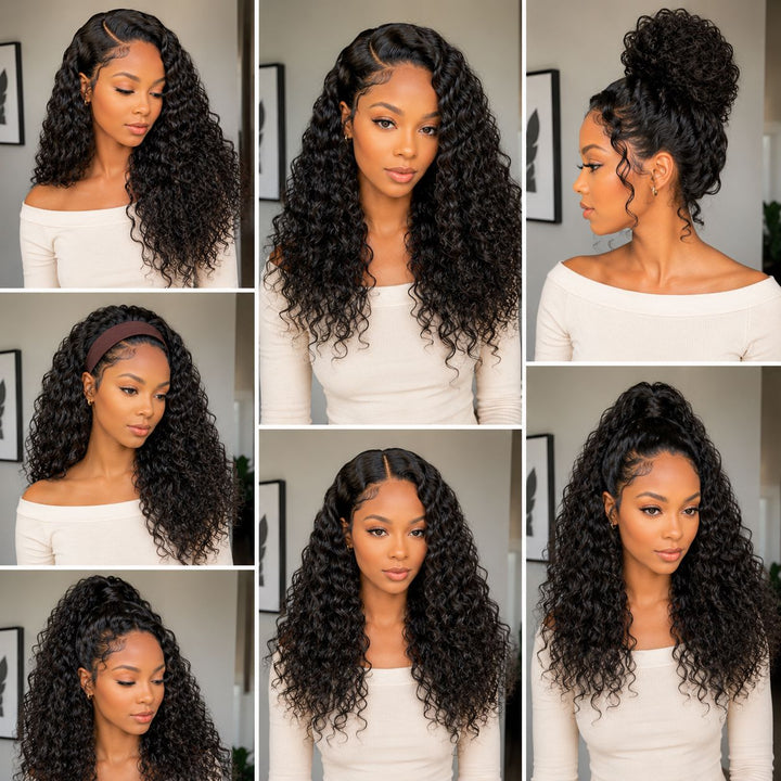 [WEAR GO HALF WIG] Aligrace Hair Burmese Curly Half Wig Invisible Hairline Beginner Friendly AliGrace 