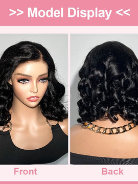 Aligrace 6x5 Pre-Cut Lace Wear Go Glueless Body Wave C Part Short BoB Wig