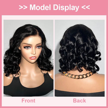 Aligrace 6x5 Pre-Cut Lace Wear Go Glueless Body Wave C Part Short BoB Wig