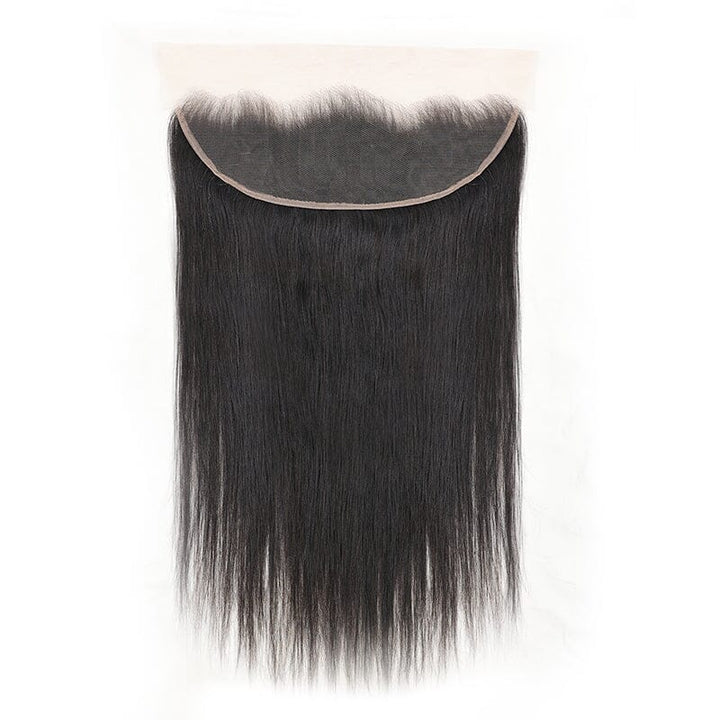 13x4 Lace Frontal with 3 Bundles Brazilian Straight Human Hair – 100% Virgin Hair, Full &amp; Natural Hairline for Black Women AliGrace 