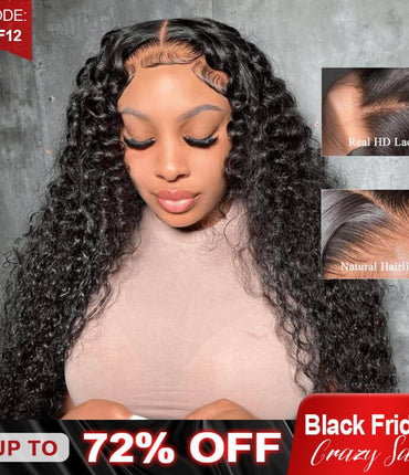 Aligrace 13x4 HD Lace Curly Human Hair Wigs