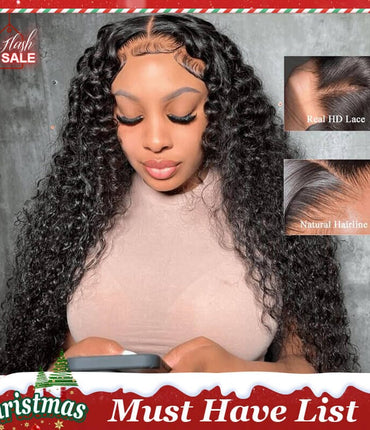 Aligrace 13x4 HD Lace Curly Human Hair Wigs