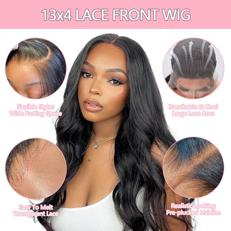 Aligrace 13x4 Lace Front Body Wave Human Hair Wigs