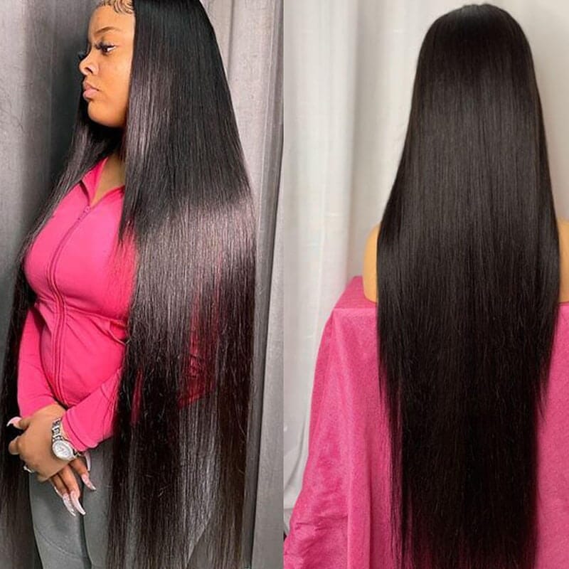 Aligrace 13x4 Frontal Lace Straight Wig With Bleached Invisible Knots