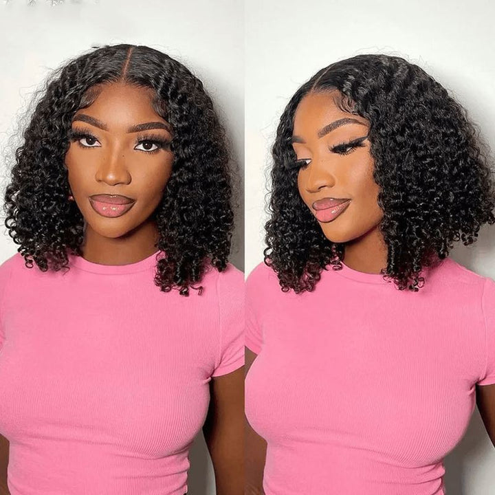 Ali Grace 13x4 Lace Short Bob Curly Natural Brazilian Hair Wigs