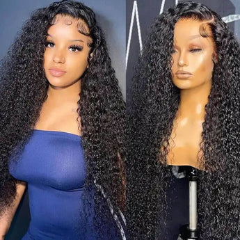 Aligrace 5x5 Lace Jerry Curly Wear & Go Pre-Cut Glueless Wig