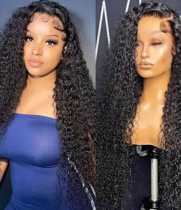 Aligrace 5x5 Lace Jerry Curly Wear & Go Pre-Cut Glueless Wig