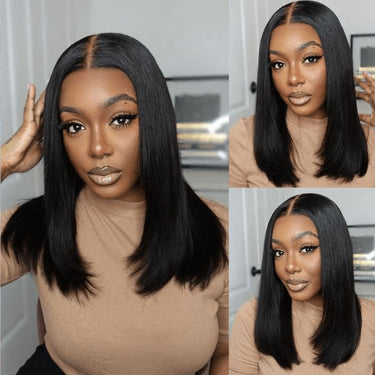 Aligrace 13x4 Straight Bob Natural Color Lace Front Wig