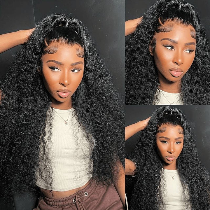 Aligrace 4x4 Lace Curly Brazilian Human Hair Wigs