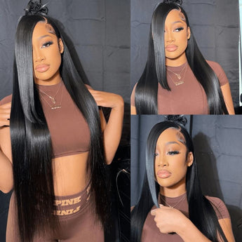 Aligrace Brazilian 4x4 Lace Closure Straight Human Hair Wigs