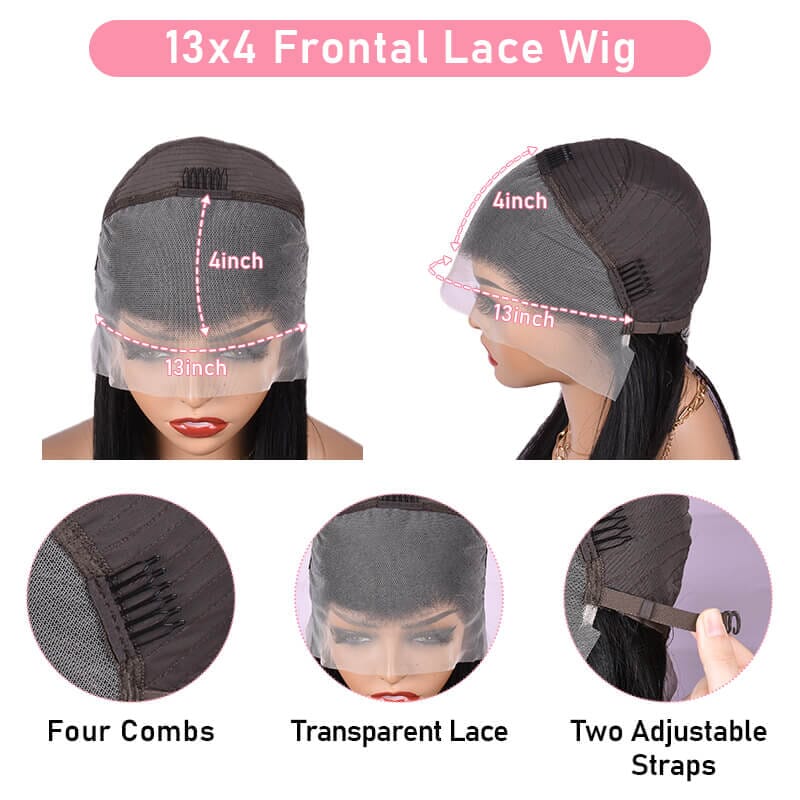 Ali Grace 13x4 Lace Front Straight Bob Wigs Natural Color