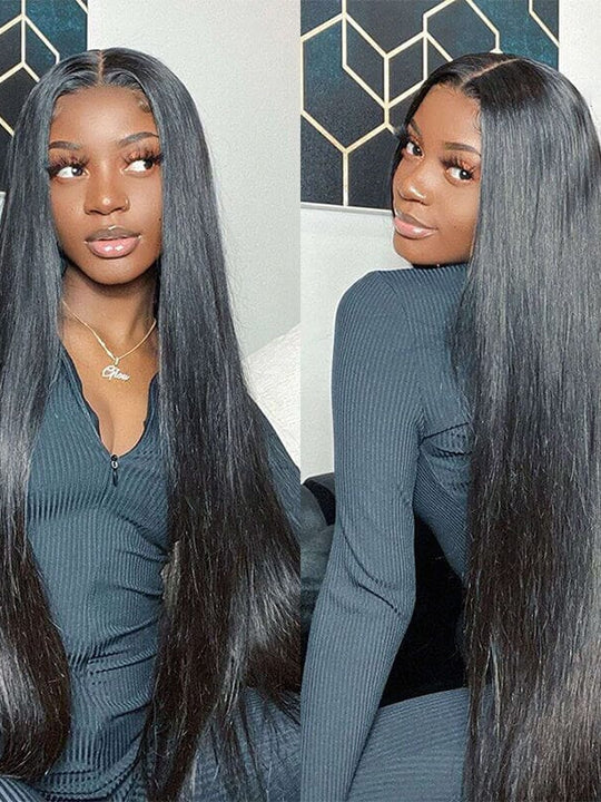 Aligrace 13x4 HD Invisible Lace Straight Wigs Human Hair