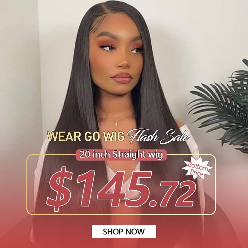 Flash Sale 20 inch 5x5 Straight Wear & Go Pre-Cut Lace Wig