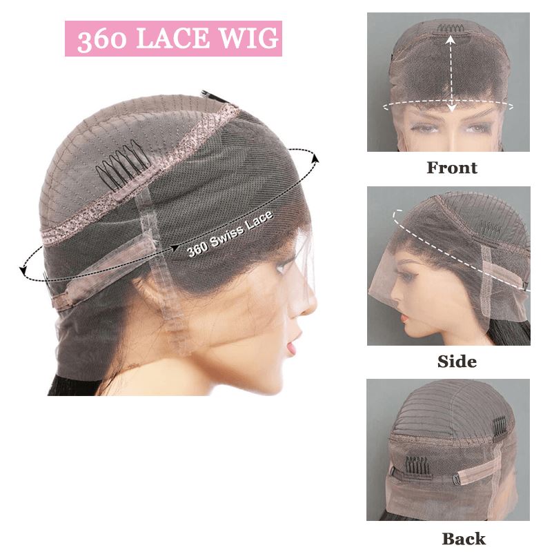 Ali Grace Body Wave 360 Lace Human Hair Wig close-up detail showing soft wave texture, natural shine and premium hair quality