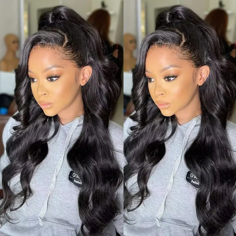Ali Grace Body Wave Lace Human Hair Wig model hairstyle showing versatile styling options, natural texture and beautiful wave pattern
