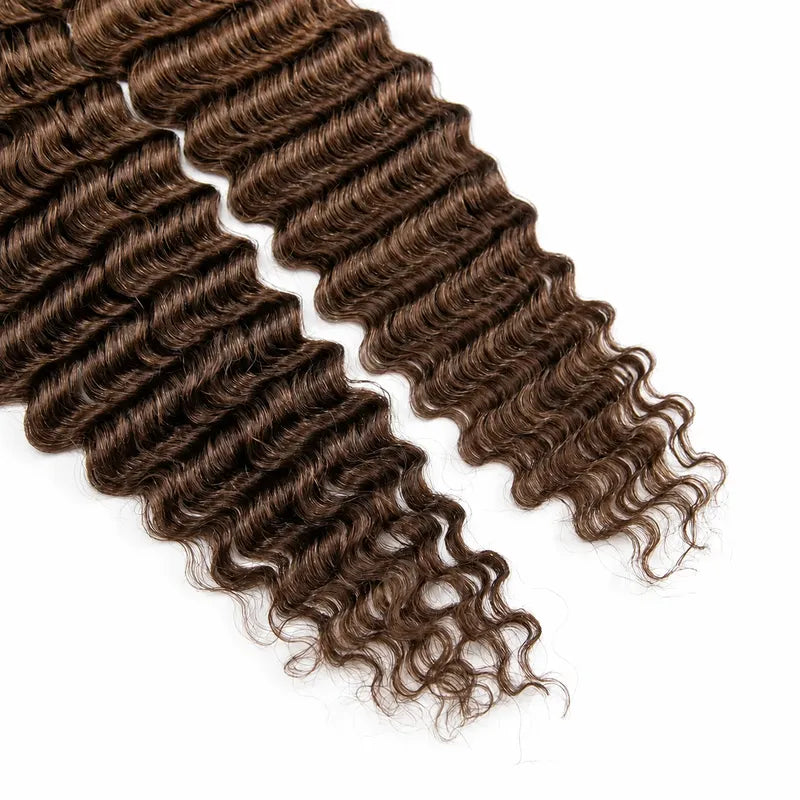 Ali Grace 99J Burgundy Deep Wave Crochet 100% Human Hair Extension displayed with deep wave definition, vibrant burgundy tone, natural-looking texture and reusable premium human hair.