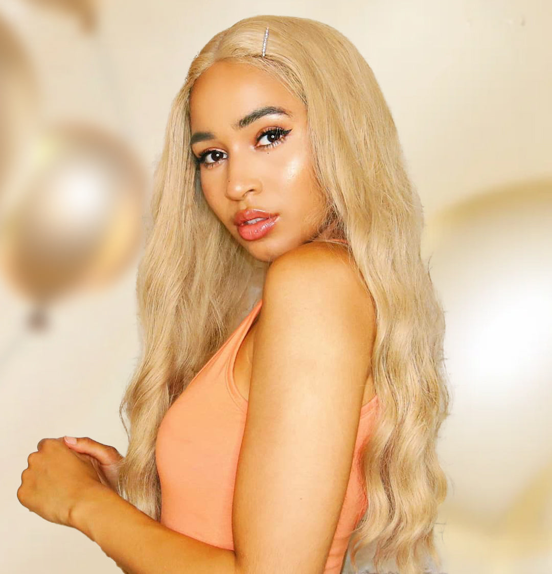 aligrace wear and go blonde wig real hair