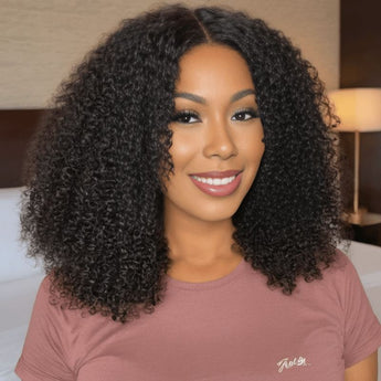 Aligrace Hair Curly 5X5 HD Lace Bob Wigs