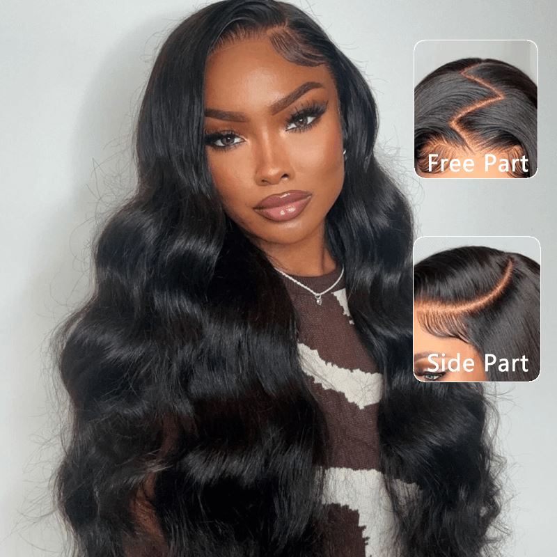 Aligrace High Quality Brazilian Virgin Hair Natural Color Body Wave Transparent Lace Wigs