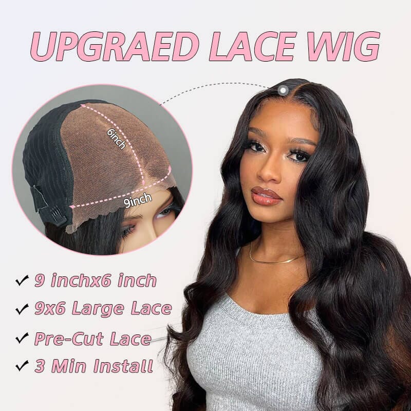 Aligrace 9x6 Lace Body Wave Wear & Go Pre-Cut Glueless Wig