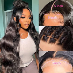 Aligrace Best 5x5 Lace Front 100% Human Hair Body Wave Anti lifted Design Wig