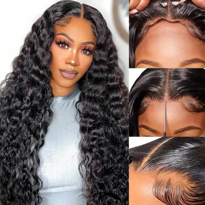 Aligrace 5x5 Lace Jerry Curly Wear &amp; Go Pre-Cut Glueless Wig