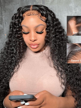 Aligrace 13x4 HD Lace Curly Human Hair Wigs