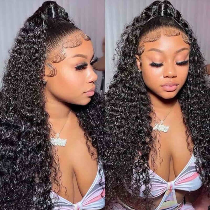 Aligrace Peruvian 13x4 Lace Kinky Curly Wigs
