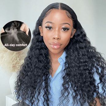 Aligrace 180% Density Transparent Lace Deep Wave Wigs