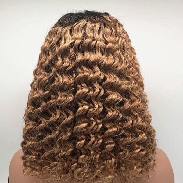 Aligrace Hair 4X4 Lace Closure Deep Wave Bob Wigs AliGrace 