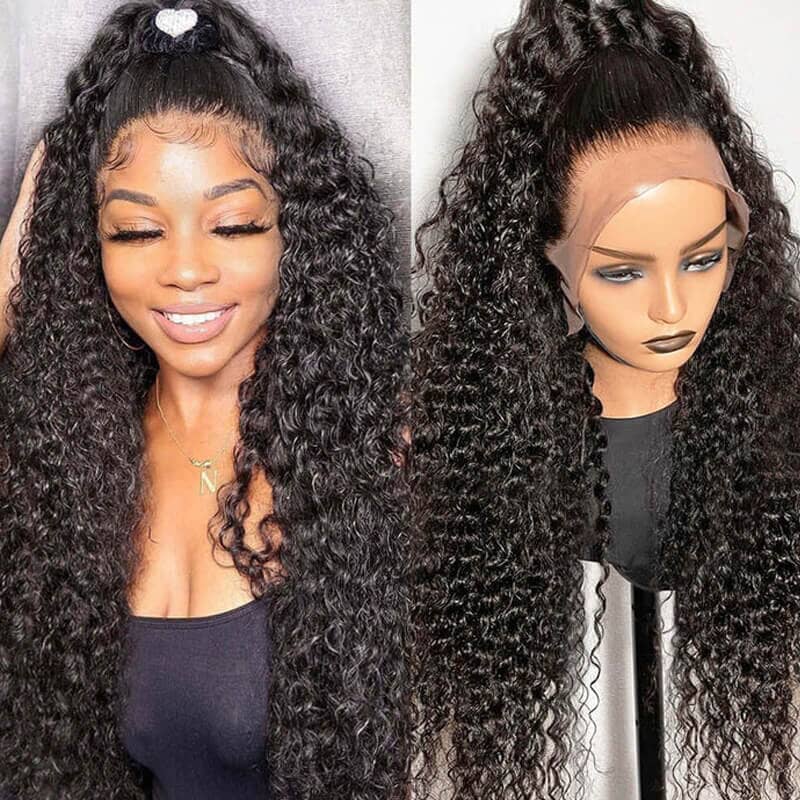 Aligrace 13x4 Lace Curly Glueless Human Hair Wigs