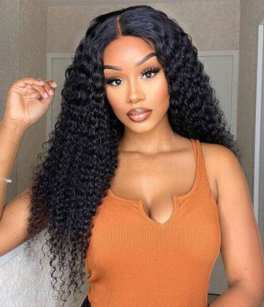 Aligrace Beginner Friendly 13x4 Lace Natural Human Hair Curly Wig