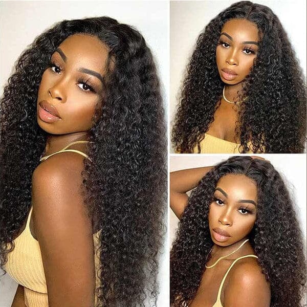Aligrace Beginner Friendly 13x4 Lace Natural Human Hair Curly Wig