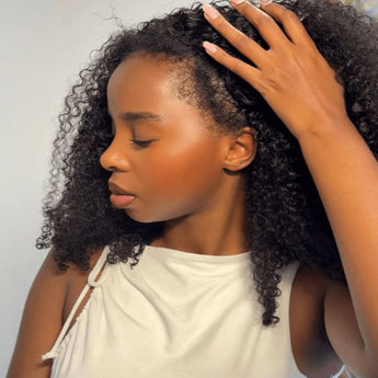 Aligrace Seamless & Easy Flip Over Kinky Curly Half Wig