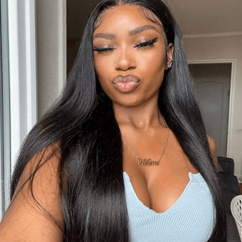 Aligrace – 13 x 4 Frontal Lace Straight Perücke mit kleinen Knoten