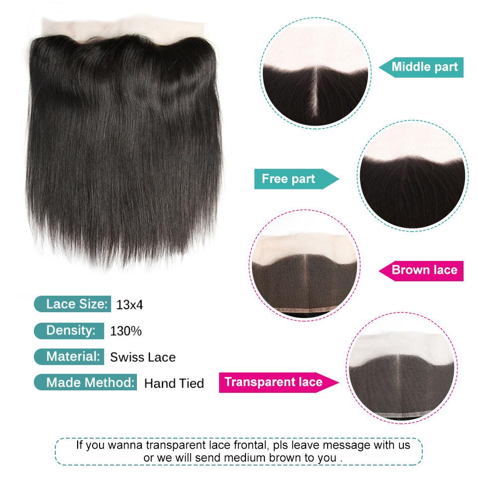 Ali Grace Straight Hair Bundles 3 Pcs With 13x4 Lace Frontal
