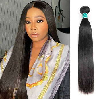 Ali Grace Straight Human Hair Bundles 10-32 Unprocess Human Hair Bundles 32inch Long Straight Hair Straight Hair Bundles AliGrace 12 Brazilian 