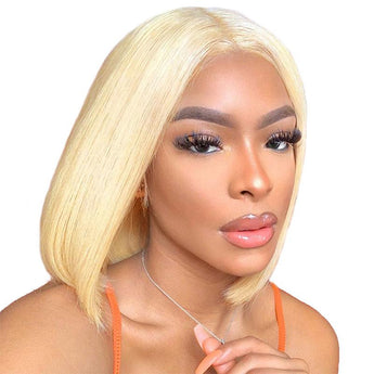 Aligrace 13x4 Lace Straight Glueless Bob Wigs Blonde Color