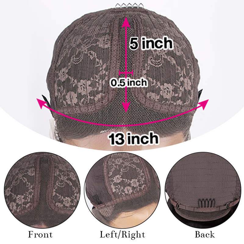 Aligrace MLG Series 13x5x1 Lace Front Curly Bob Wigs 