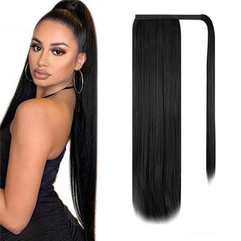 Ali Grace Straight Clip In Weave Ponytail Hair Extensions Human Hair Wrap Around High Ponytail With Weave 4x4 5x5 6x6 Lace Closure Wig AliGrace