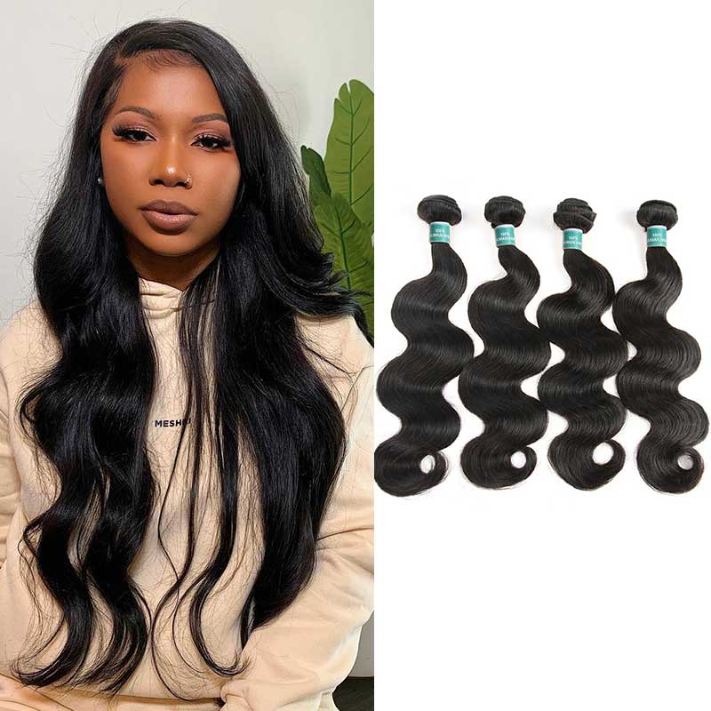 Ali Grace 12A Grade Body Wave Human Hair Weave 100% Unprocessed Virgin Human Hair 4 Bundles Body Wave Hair Bundles AliGrace 10121416 Malaysian 
