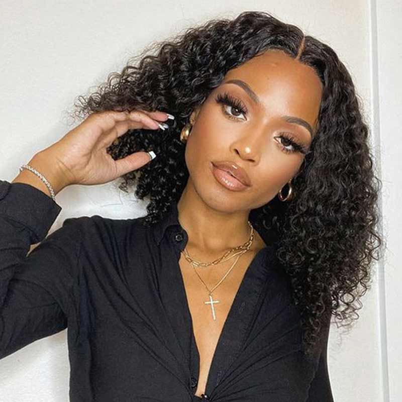 Aligrace MLG Series 13x5x1 Lace Front Curly Bob Wigs 