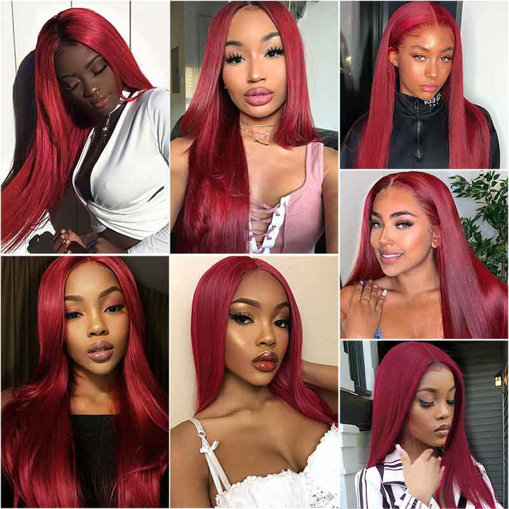 Aligrace 4x4 Lace Closure Straight Wigs BUG Color 