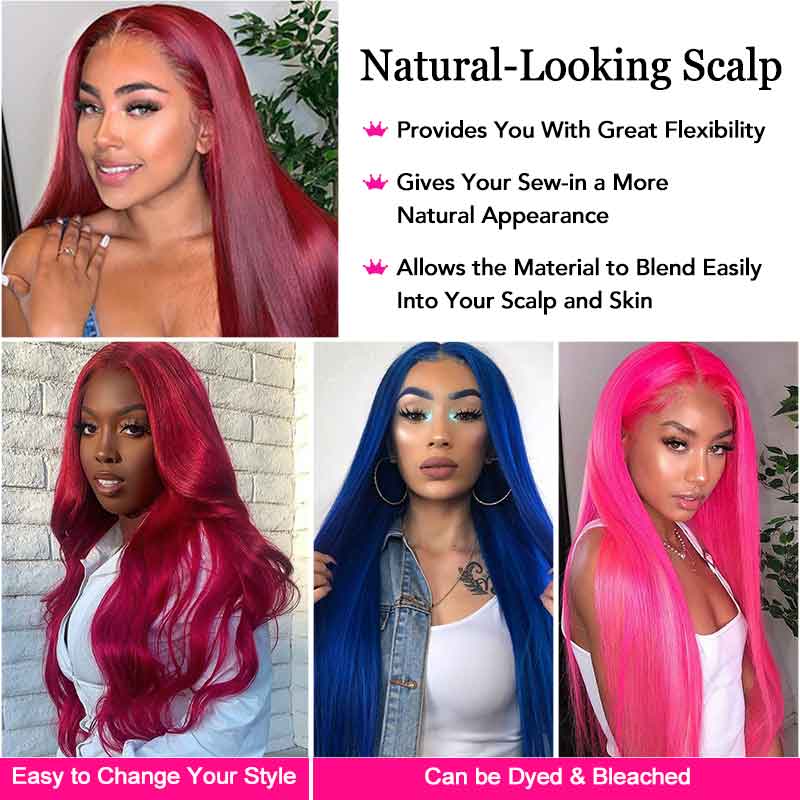 Aligrace 4x4 Lace Closure Straight Wigs BUG Color 