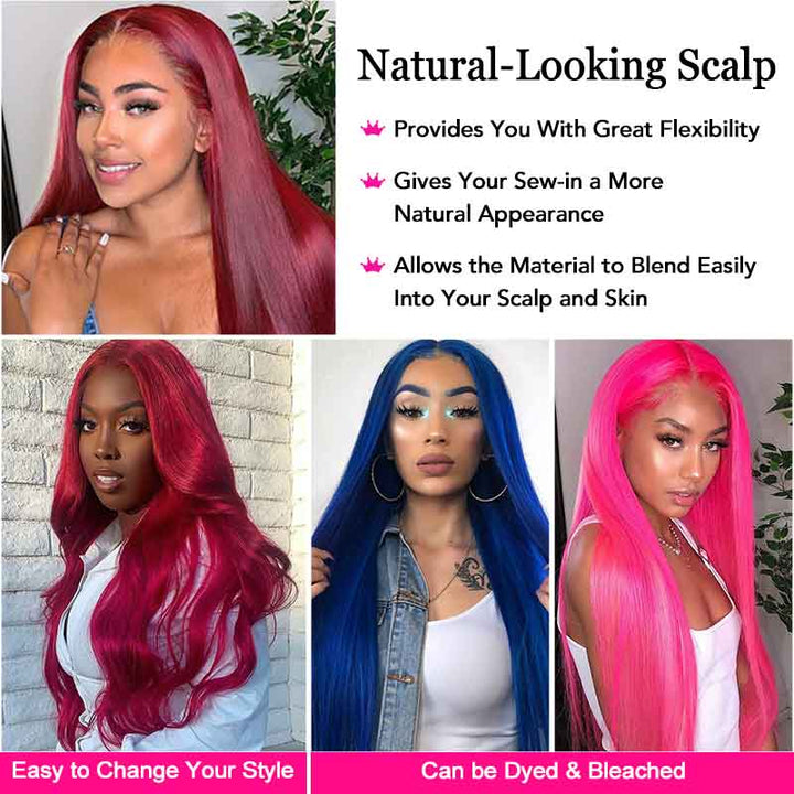 Aligrace 4x4 Lace Closure Straight Wigs BUG Color 