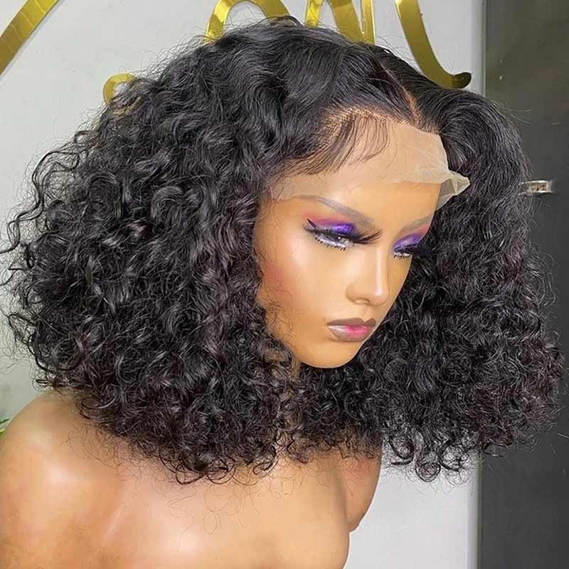 Aligrace MLG Series 13x5x1 Lace Front Curly Bob Wigs 