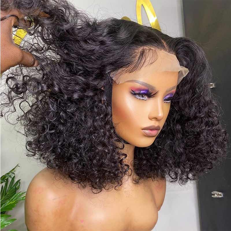 Aligrace MLG Series 13x5x1 Lace Front Curly Bob Wigs 